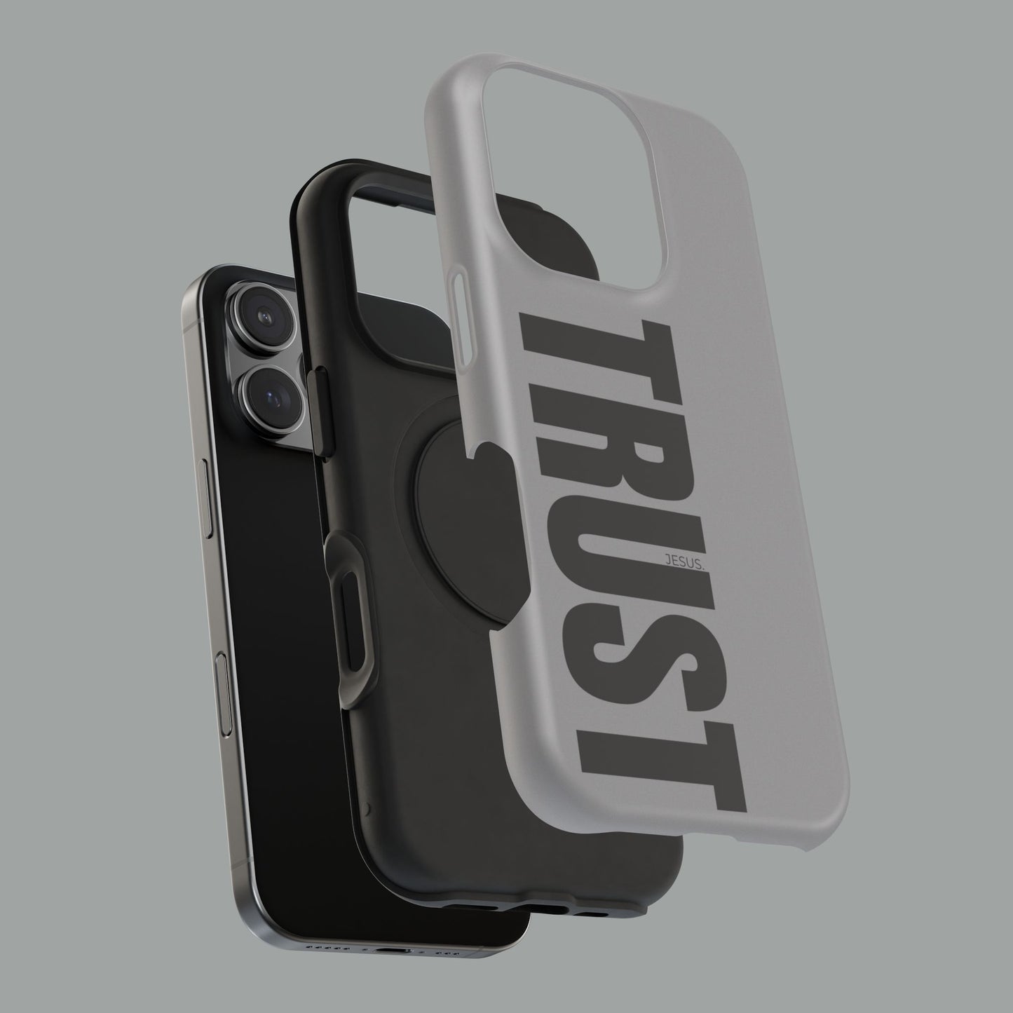 TRUST — Minimalist Christian Impact-Resistant iPhone Case (Matte Finish)