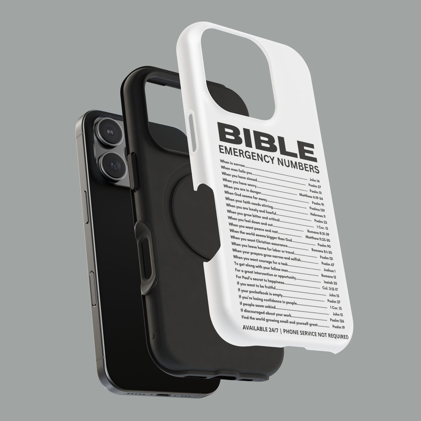 Bible Emergency Numbers Phone Case
