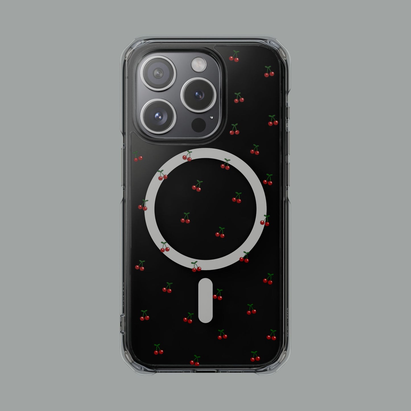 Cherry Bliss MagSafe Impact Case — Protective Clear Case with Magnetic Compatibility