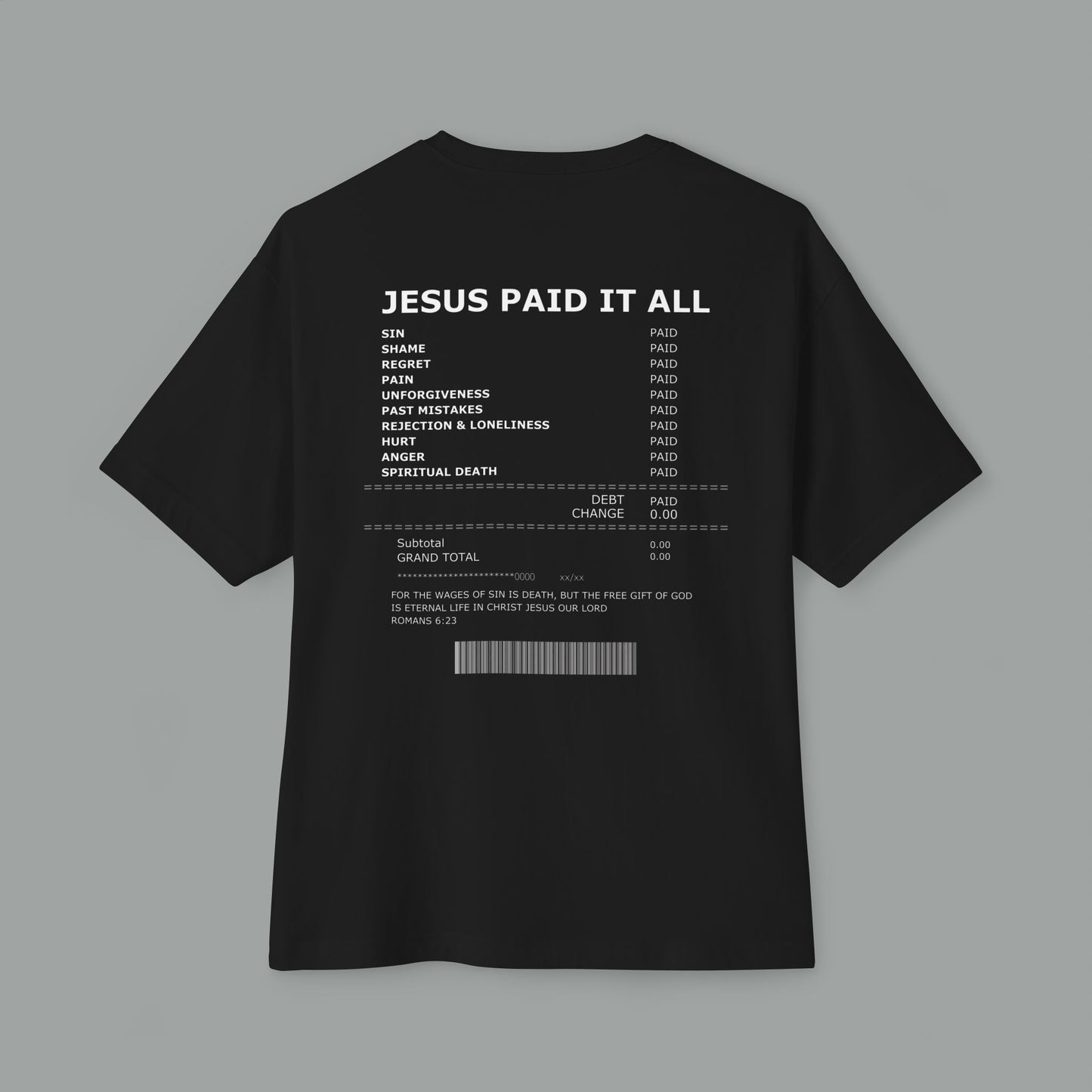 Jesus Paid It All 'receipt style'