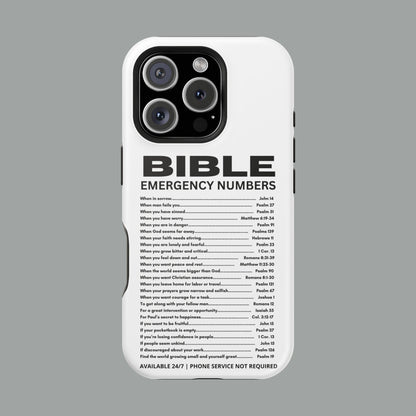 Bible Emergency Numbers Phone Case