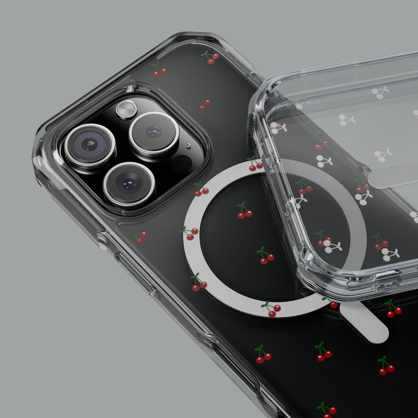 Cherry Bliss MagSafe Impact Case — Protective Clear Case with Magnetic Compatibility
