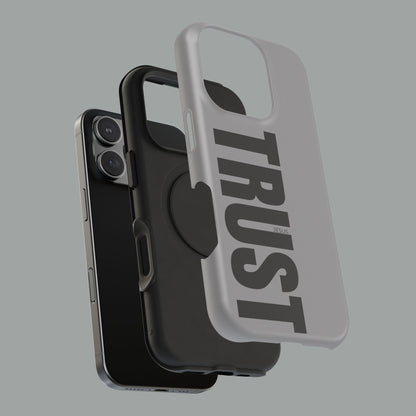 TRUST — Minimalist Christian Impact-Resistant iPhone Case (Matte Finish)