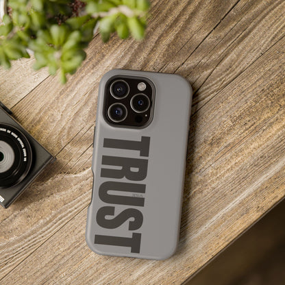 TRUST — Minimalist Christian Impact-Resistant iPhone Case (Matte Finish)