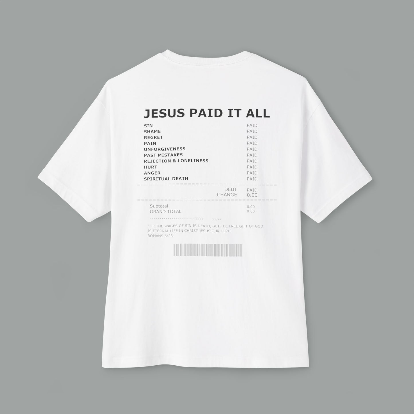 Jesus Paid It All 'receipt style'