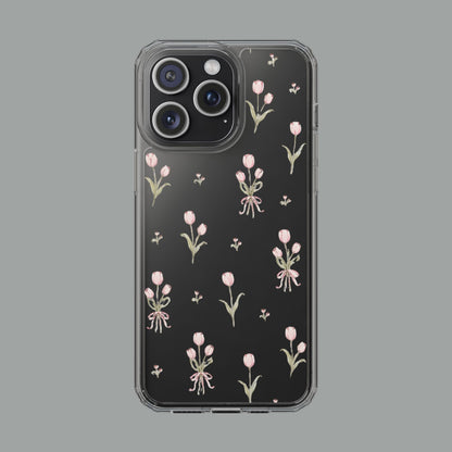 Pink Tulip Clear Phone Case