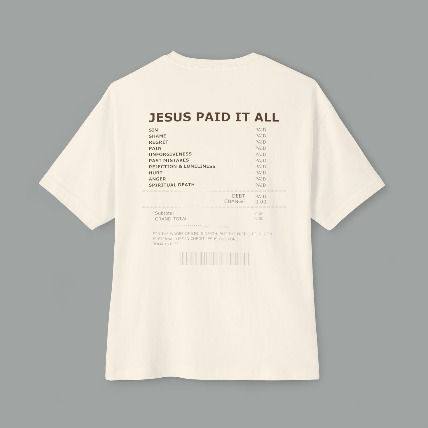 Jesus Paid It All 'receipt style'