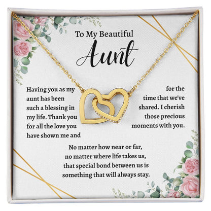 To My Aunt -- Interlocking Hearts Necklace