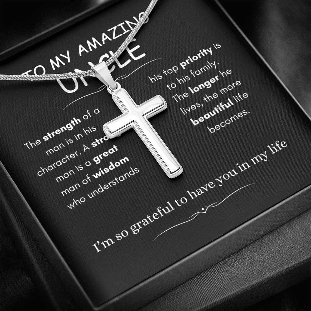 To My Uncle -- Cross Necklace