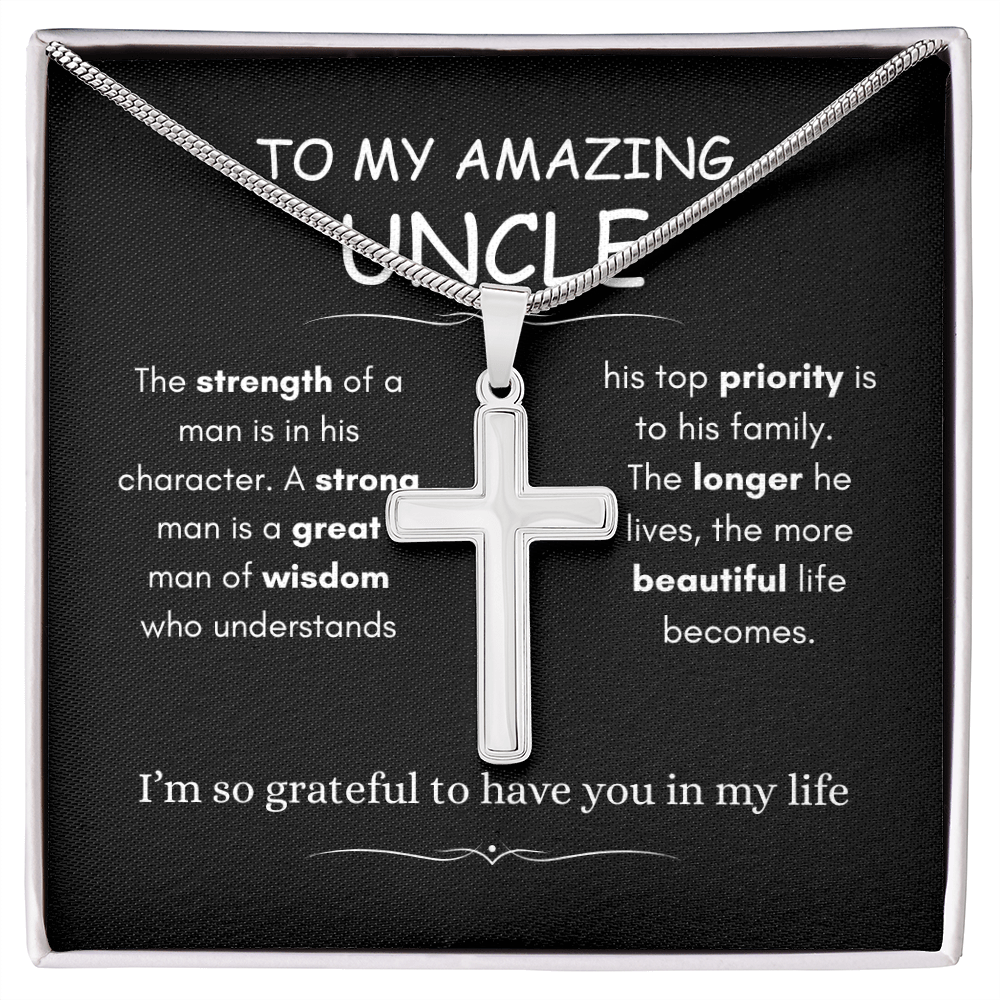 To My Uncle -- Cross Necklace