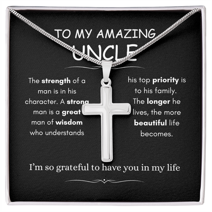 To My Uncle -- Cross Necklace