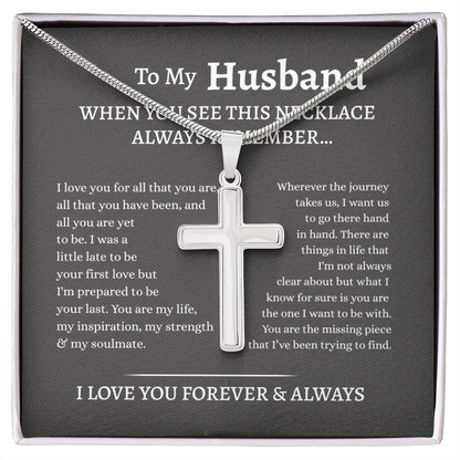 To My Husband — Cross Necklace