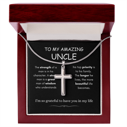 To My Uncle -- Cross Necklace