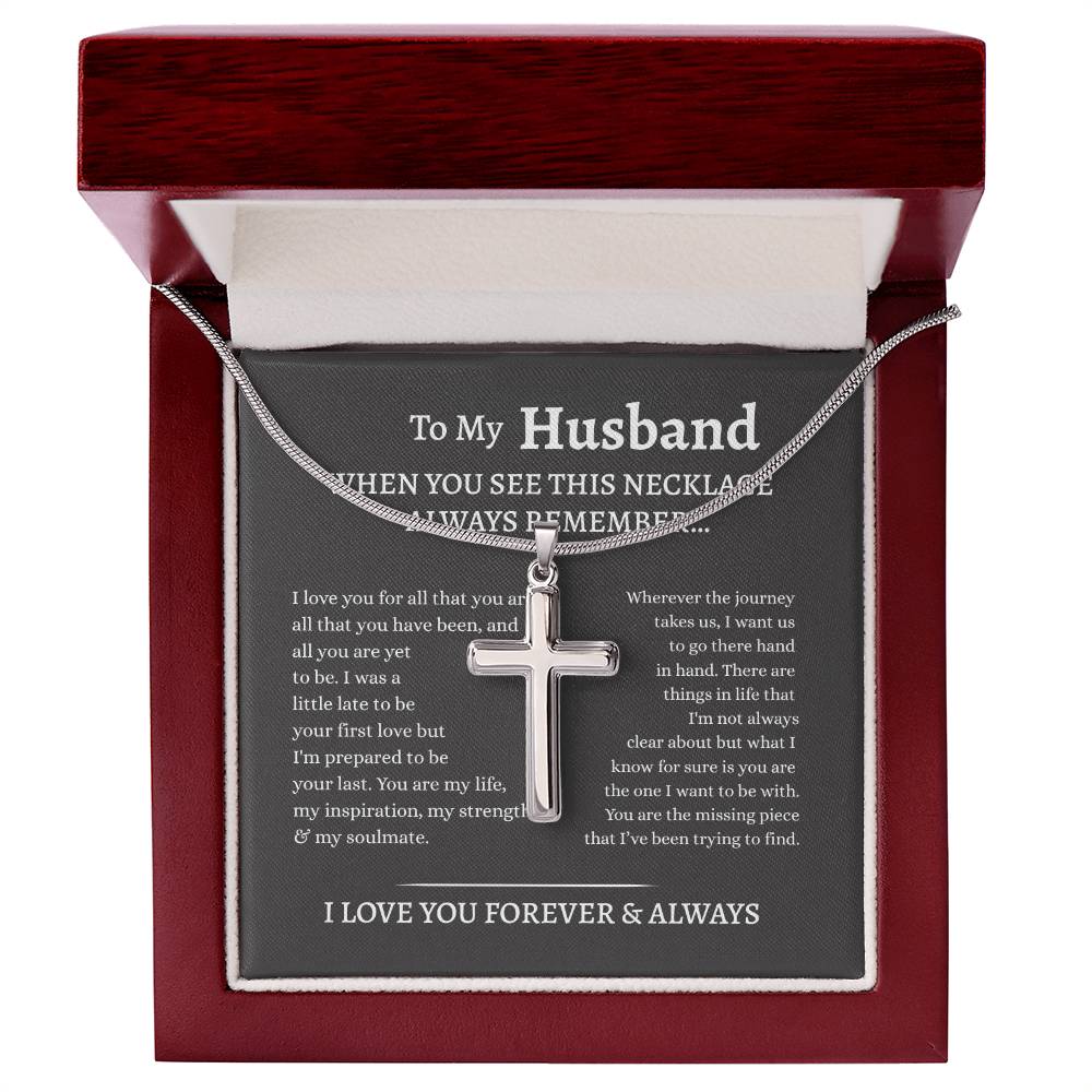 To My Husband — Cross Necklace