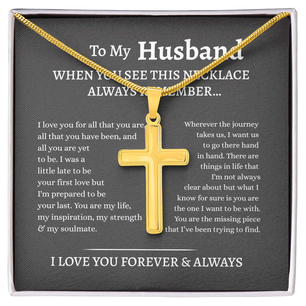 To My Husband — Cross Necklace