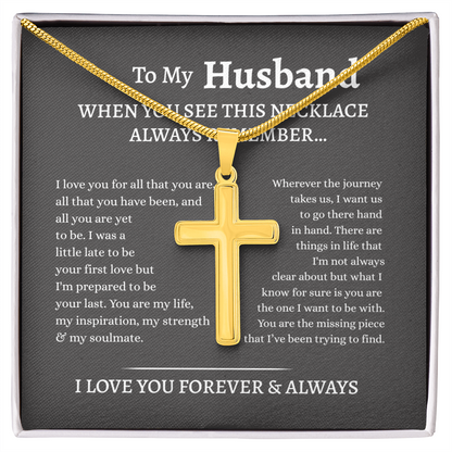 To My Husband — Cross Necklace