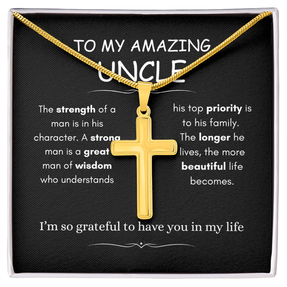 To My Uncle -- Cross Necklace