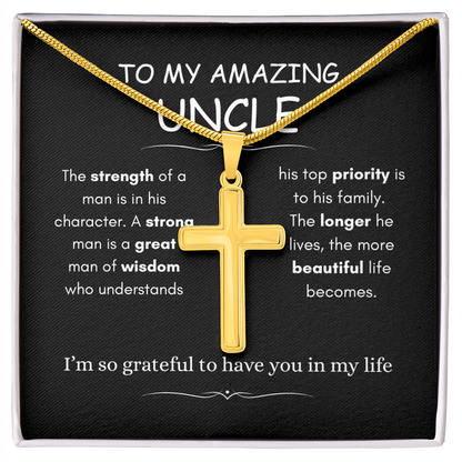 To My Uncle -- Cross Necklace