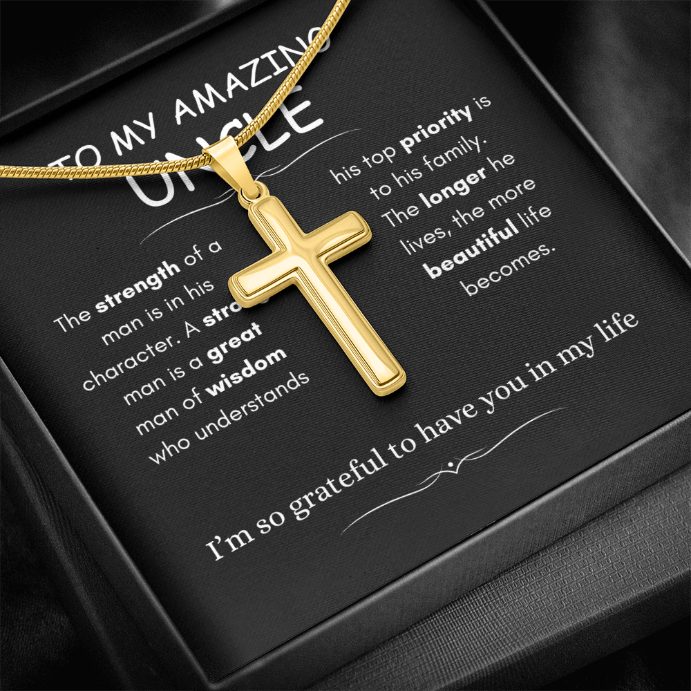 To My Uncle -- Cross Necklace