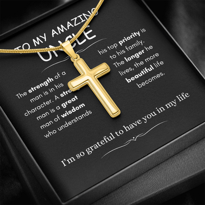 To My Uncle -- Cross Necklace