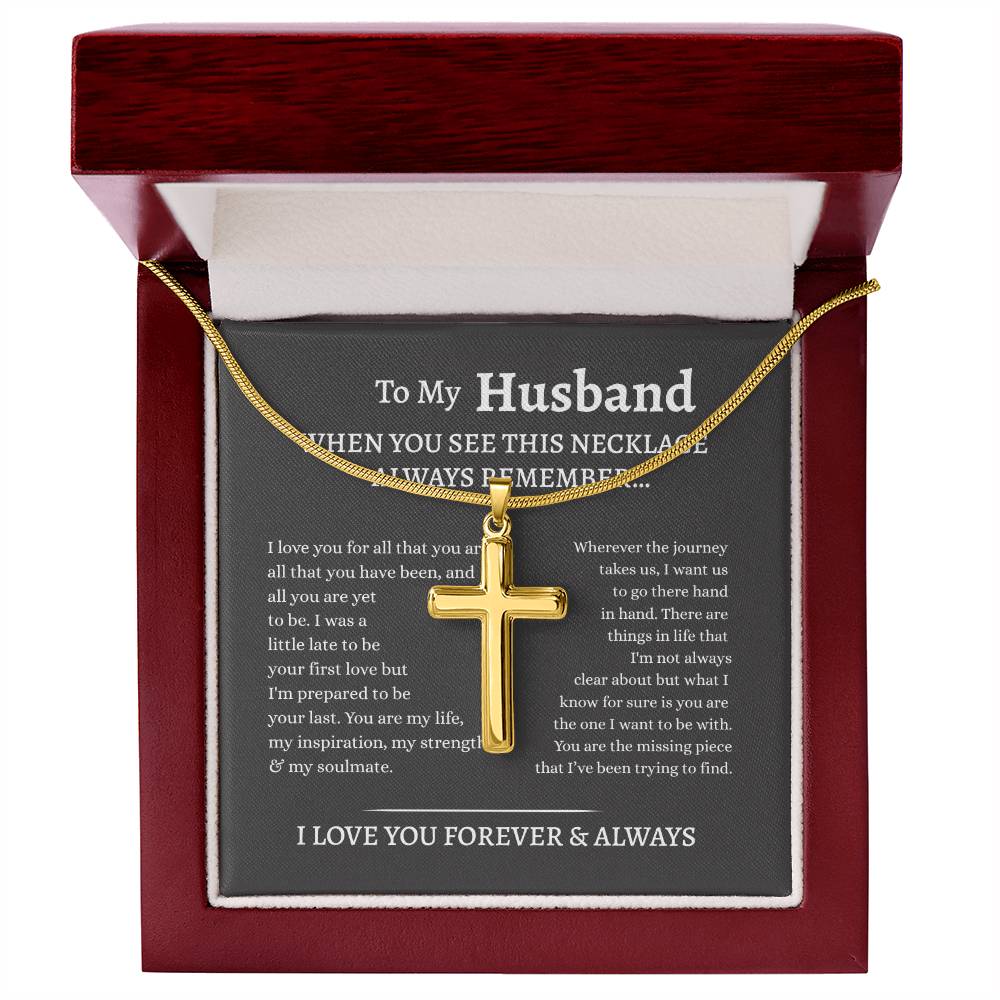 To My Husband — Cross Necklace