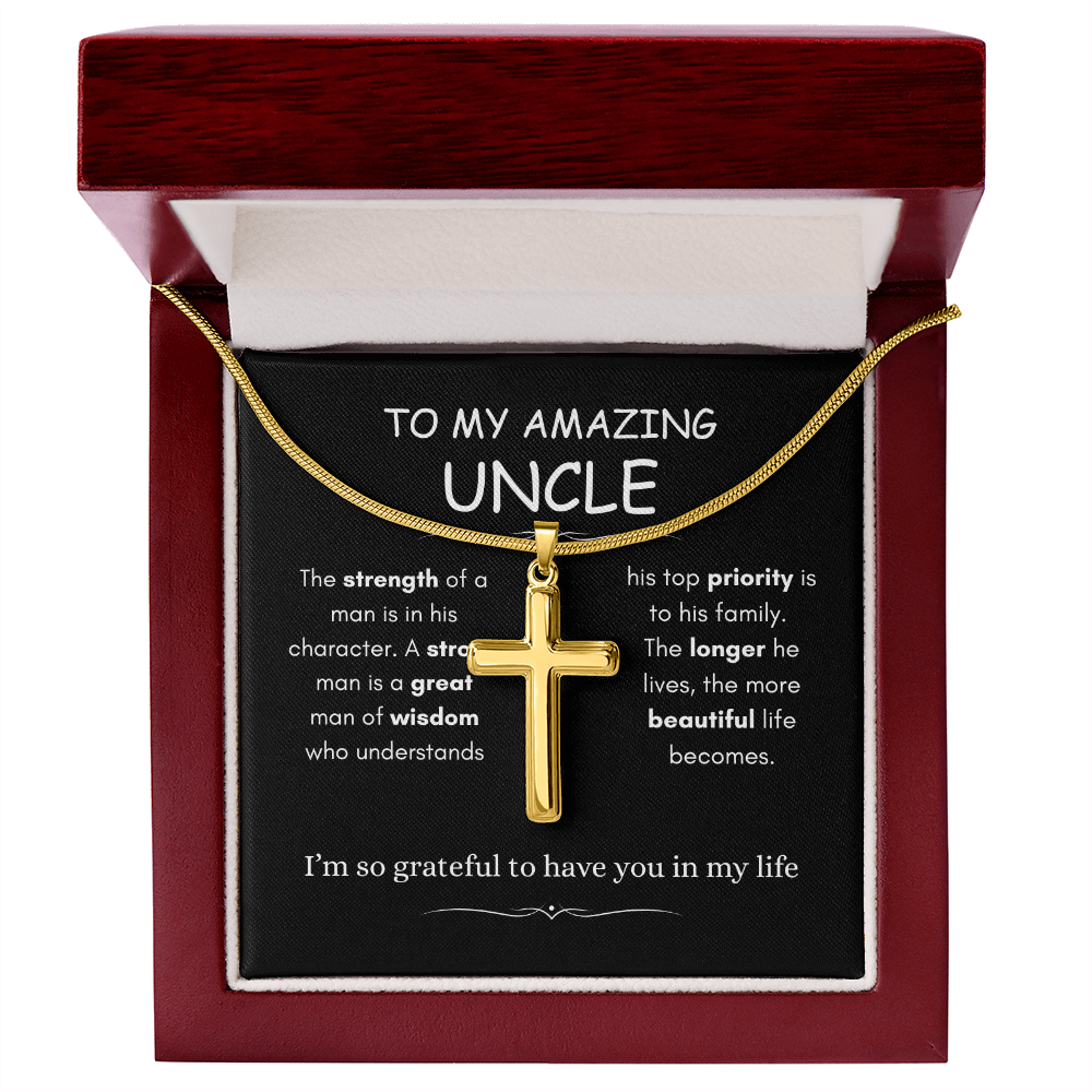 To My Uncle -- Cross Necklace