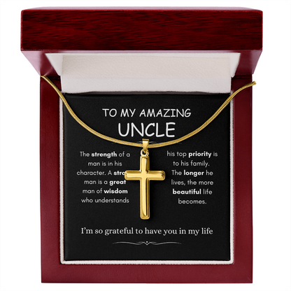 To My Uncle -- Cross Necklace